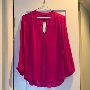 Vince Camuto Marli Blouse Dark Pink (Fuschia) M